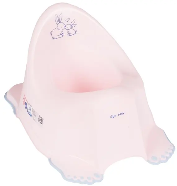 Oliță muzicală anatomică pentru bebeluşi Tega Baby - Iepuraș, Roz