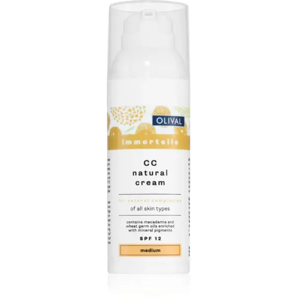 Olival Immortelle Natural crema CC hidratanta SPF 12 culoare Medium 50 ml