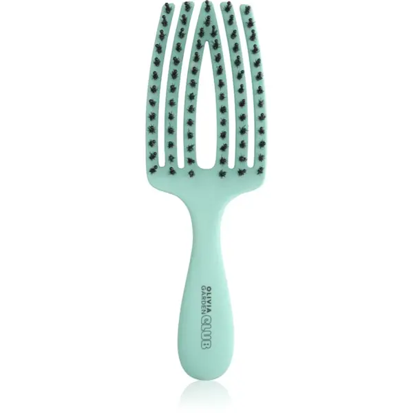 Olivia Garden Club The Nomad Detangling&Shine Fingerbrush perie de tip paletă pentru păr Mint 1 buc