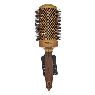 Olivia Garden Expert Blowout Shine Round Brush Wavy Bristles Gold & Brown 55 mm perie de păr