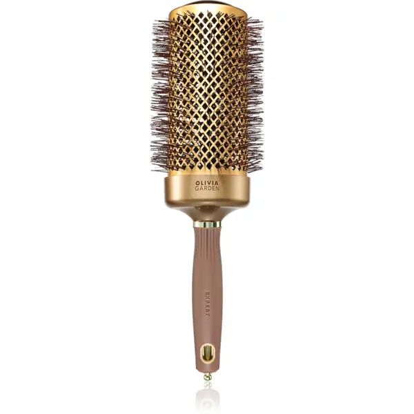 Olivia Garden Expert Blowout Speed Gold&Brown perie rotundă pentru păr 65mm 1 buc