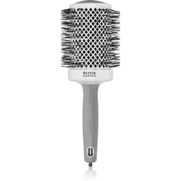 Olivia Garden Expert Shine Wavy Bristles White&Grey perie de par průměr 65 mm 1 buc