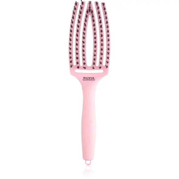 Olivia Garden Fingerbrush ThinkPink Boar & Nylon Jaipur Rose perie de par 1 buc