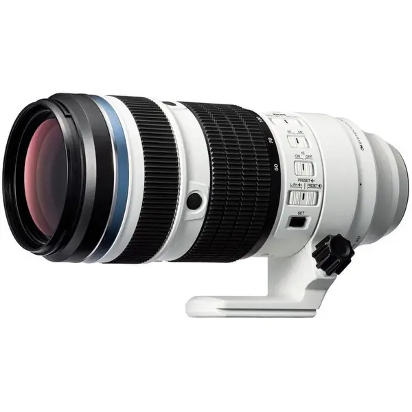 OLYMPUS Obiectiv Olympus OM System M.Zuiko Digital ED 50‑200mm f/2.8 IS PRO, Zoom Telefoto Profesional, Stabilizare 5-Axis, Rezistent la Intemperii IP53, Micro Four Thirds, Alb