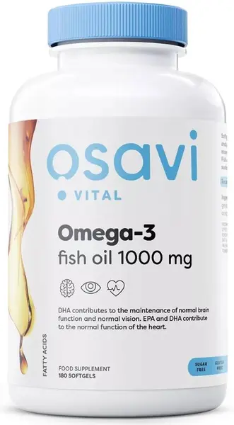 Omega-3 Fish Oil, 1000 mg, 180 capsule gel, Osavi