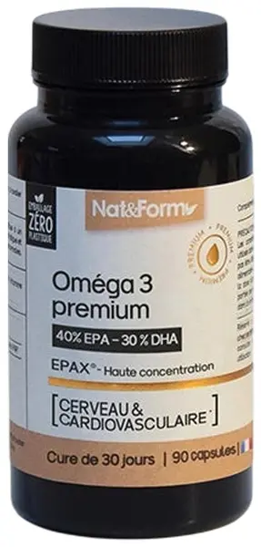 Omega 3 Premium, 90 capsule softgel, Nat&Form