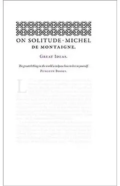 On Solitude - Michel Montaigne