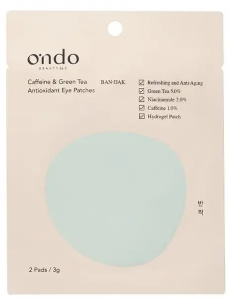 Ondo Beauty 36.5 Plasturi oculari din hidrogel Caffeine & Green Tea, 1 pereche