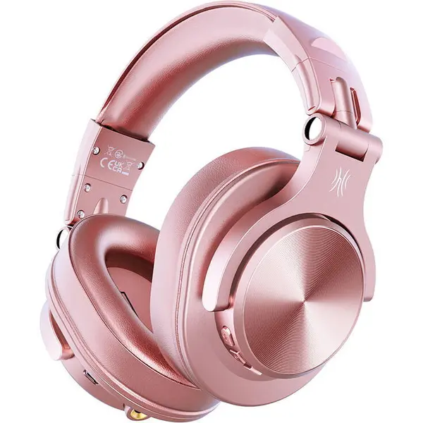 ONEODIO Casca OneOdio wireless, cu fir, tip over ear, utilizare multimedia, DJ, conectare prin Bluetooth 5.2 | Jack 3.5 mm | Jack 6.35 mm, difuzor 40 mm, impedanta 32 Ohm, acumulator 650 mAh, roz, Fusion-A70-Pink