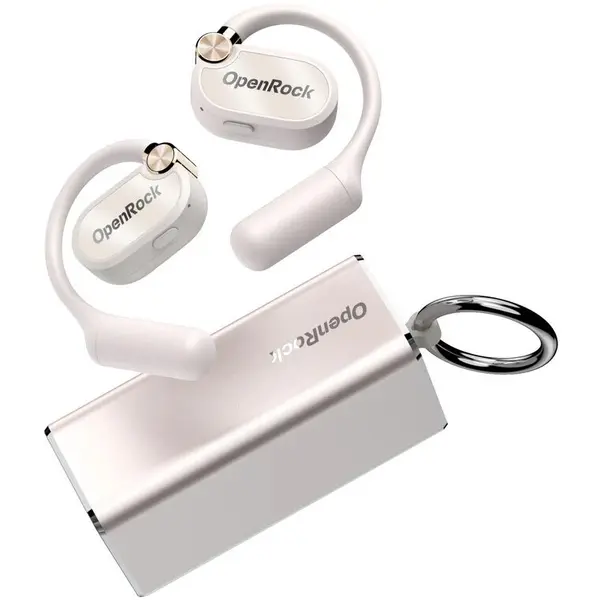 ONEODIO Casti OneOdio „OpenRock X”, Open-Ear, utilizare smartphone, Bluetooth 5.3, rezistent la apa, multi-pairing, 4x mic, noise canceling, alb