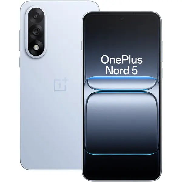 OnePlus Telefon OnePlus Nord 5 Black Edition, Dual SIM, 12GB RAM, 512GB, 5G, Albastru deschis