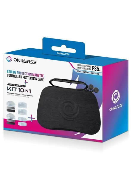 Oniverse Controller Case With 10 Accessories 4 Rings + 6 Silicone Cap Grey