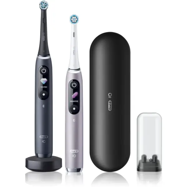 Oral-B iO9 periuta de dinti electrica DUO Black Onyx & Rose Quartz 2 buc