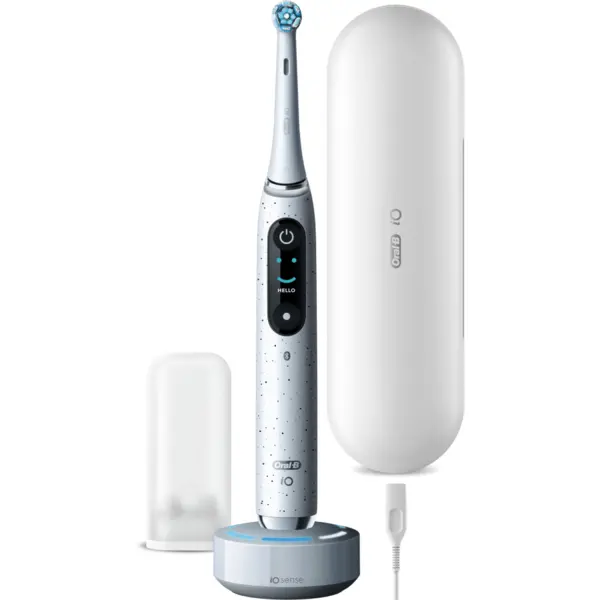 Oral-b Periuta de dinti electrica Oral-B iO Series 10 Stardust, Bluetooth, Curatare 3D, Inteligenta artificiala, 7 moduri, Alb