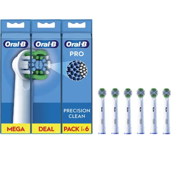 Oral-b Set de capete periute de dinti Oral-B EB20RX-6 Precision Clean, Set 6 bucati, Pentru adulti, Alb