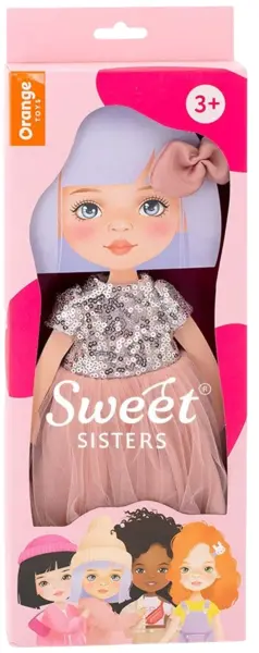 Orange Toys Sweet Sisters Sweet Sisters Set de îmbrăcăminte pentru păpuși - Rochie roz cu paiete