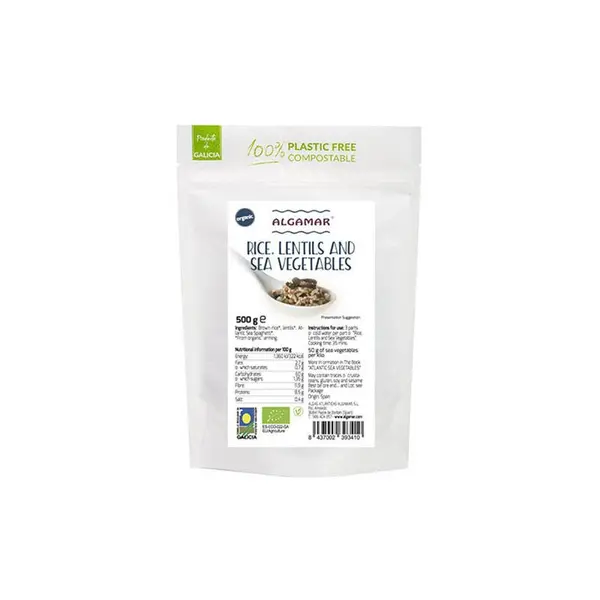 Orez si linte cu alge bio 500g Algamar