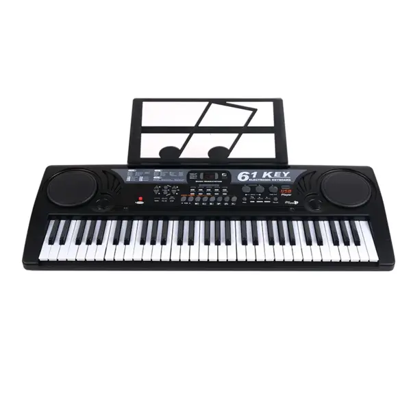 Orga electronica DEPOX , Schone Klange, intrare USB, mini-microfon, suport partitura inclus, negru