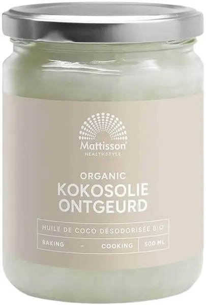Organic Coconut Oil Odourless, 500 ml, Mattisson Healthstyle