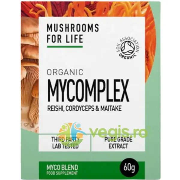 Organic Mycomplex Reishi + Cordyceps + Maitake 1000mg Ecologic/Bio 60g