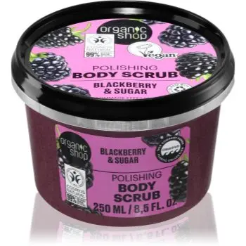 Organic Shop Body Scrub Blackberry & Sugar exfoliant de corp pentru matifiere
