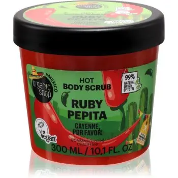 Organic Shop Body Scrub Ruby Pepita exfoliant cald
