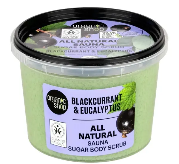 Organic Shop Exfoliant corporal Blackcurrant & Eucalyptus, 250 ml