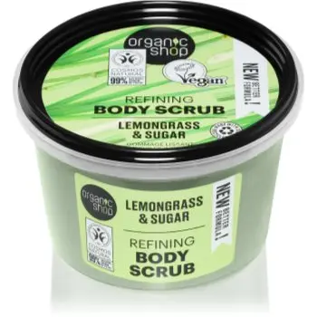 Organic Shop Lemongrass & Sugar crema delicata pentru exfoliere pentru corp