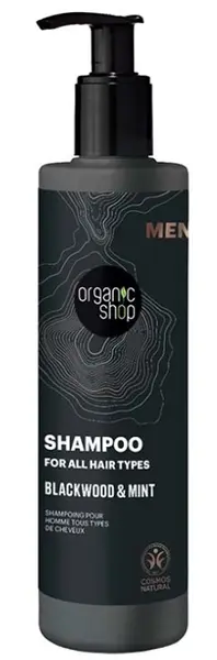 Organic Shop Men Șampon pentru fiecare tip de păr Blackwood & Mint, 280 ml