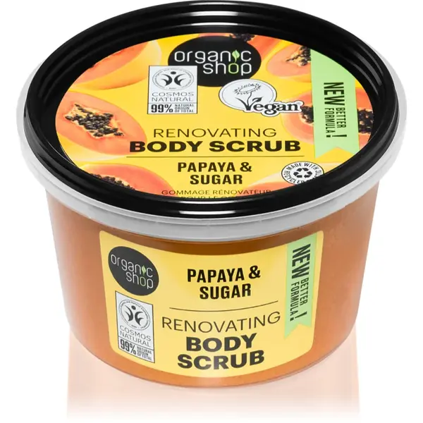 Organic Shop Organic Papaya & Sugar exfoliant de corp cu zahăr 250 ml