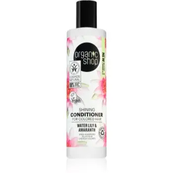 Organic Shop Organic Shea & Lily balsam pentru păr ușor de pieptănat cu efect iluminator pentru păr vopsit