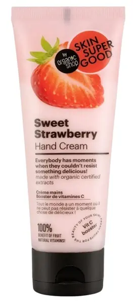 Organic Shop Skin Super Good Cremă de mâini Sweet Strawberry, 75 ml