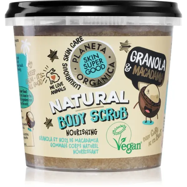 Organic Shop Skin Super Good Granola & Macadamia Exfoliant hrănitor pentru corp 360 ml