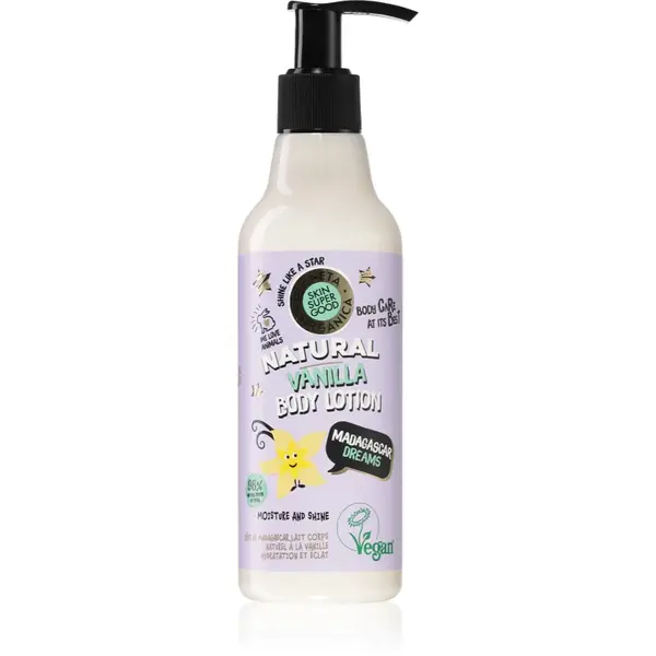 Organic Shop Skin Super Good Madagascar Dreams lapte hidratant, cu efect de iluminare cu vanilie 250 ml