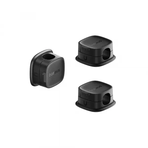 Organizator Cabluri Baseus Lite Magnetic, Set 3 Bucati, Negru B01331106111-00