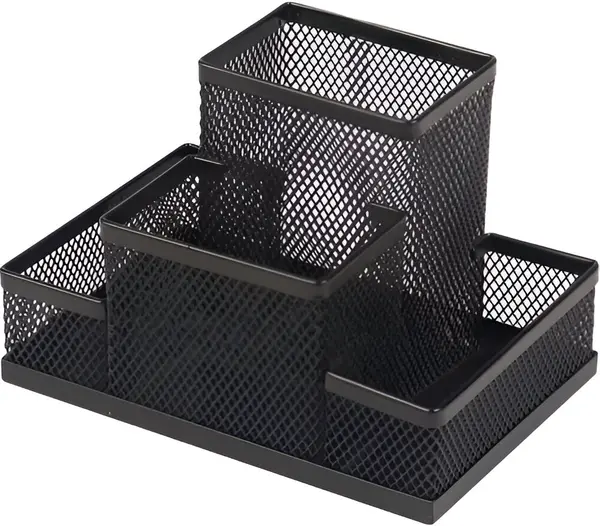 Organizator de birou OKOFFICE - Cu 4 compartimente, negru