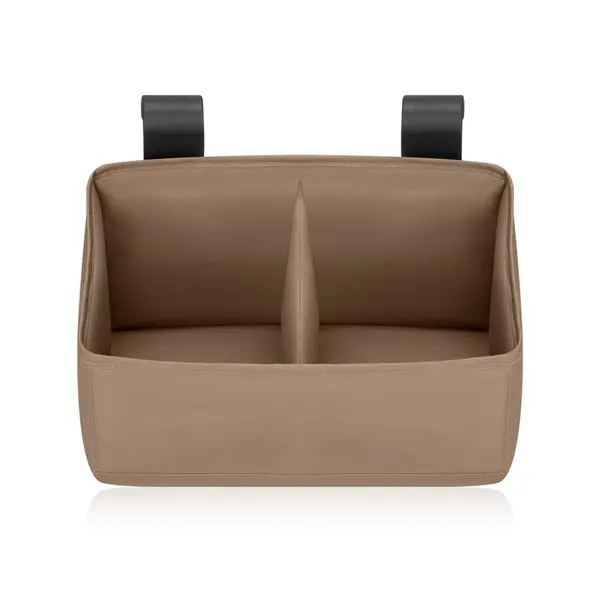 Organizator multifunctional, Lionelo, Sidepocket S, 26x12x15 cm, 2 compartimente, Universal, Constructie ranforsata, Bej