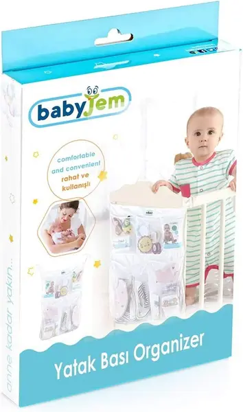 Organizator pentru camera copilului BabyJem - Alb, 54 x 69 cm