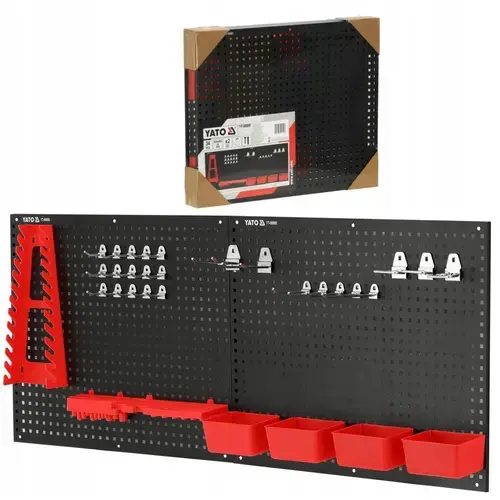 Organizator pentru scule, 34 piese, Yato YT-08980, 550x455x8mm, Negru/Rosu