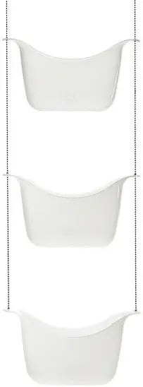 Organizator triplu pentru baie Umbra - Bask, alb