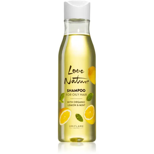Oriflame Love Nature Organic Lemon & Mint curatarea profunda a scalpului pentru par gras 250 ml