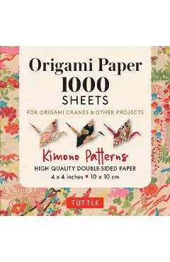 Origami Paper 1,000 Sheets Kimono Patterns 4 (10 CM): Tuttle Origami Paper: Double-Sided Origami Sheets Printed with 12 Different Designs (Instruction - Tuttle Studio
