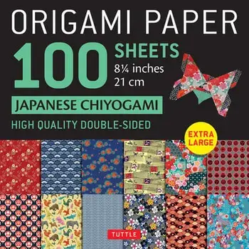 Origami Paper 100 sheets Japanese Chiyogami 8 1/4" (21 cm). Extra Large Double-Sided Origami Sheets Printed with 12 Different Patterns (Instructions for 5 Projects Included)/Tuttle Studio