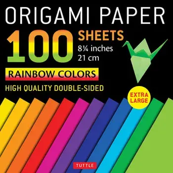 Origami Paper 100 sheets Rainbow Colors 8 1/4" (21 cm). Extra Large Double-Sided Origami Sheets Printed with 12 Different Color Combinations (Instructions for 5 Projects Included)/Tuttle Studio