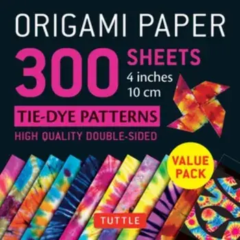 Origami Paper 300 sheets Tie-Dye Patterns 4 inch (10 cm), Loose-leaf/***