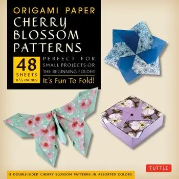 Origami Paper- Cherry Blossom Patterns Large 8 1/4" 48 Sh: Tuttle Origami Paper: High-Quality Double-Sided Origami Sheets Printed with 8 Different Pat/Tuttle Publishing