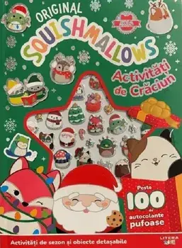 Original Squishmallows. Activitati de Craciun. Peste 100 de autocolante pufoase/***