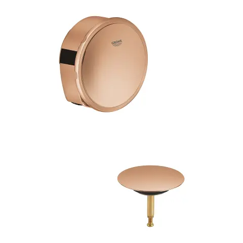 Ornament scurgere si preaplin cada Grohe, Talentofill trim bath, capac mascare, dop de scurgere, accersorii de montare incluse, warm sunset, cupru lucios
