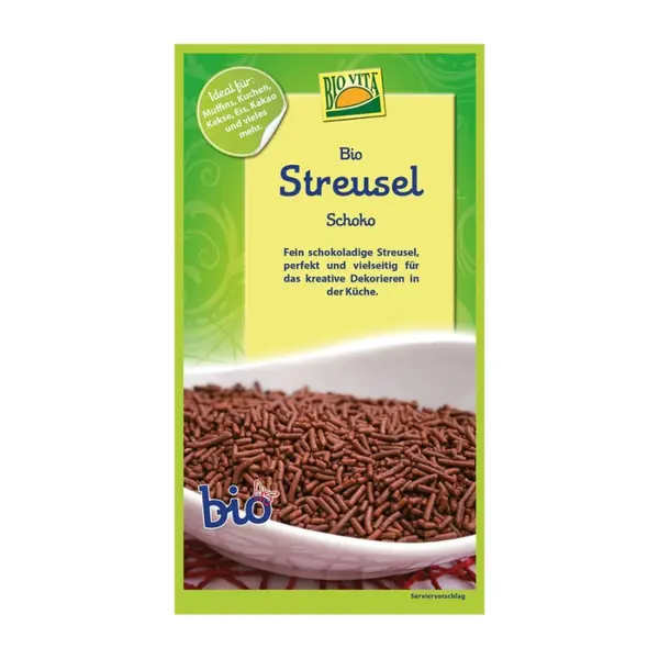 Ornamente Bio de Ciocolata pentru Prajituri, Biovita, 60 g