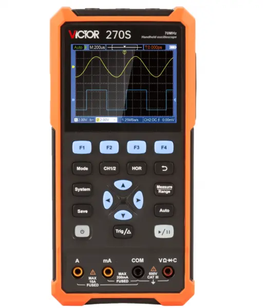 Osciloscop digital portabil 3 in 1 cu 2 canale 70 MHz Victor 270S